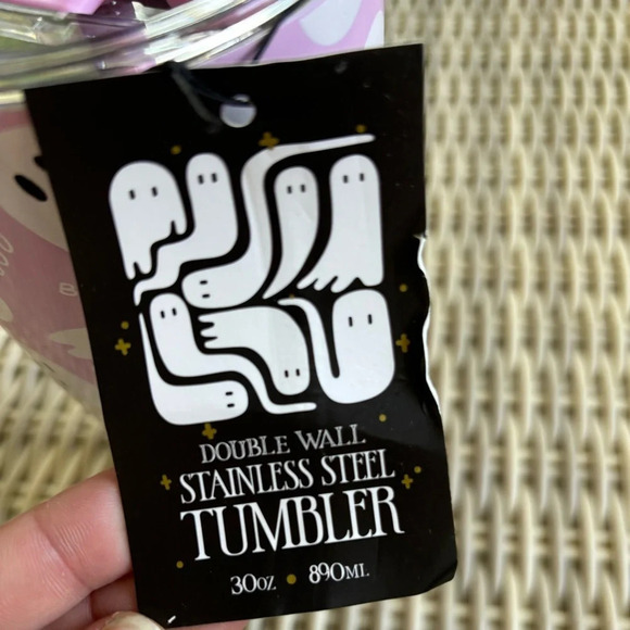 Hard to find TIK TOK VIRAL Pink Ghost 30oz Tumbler - Picture 5 of 5